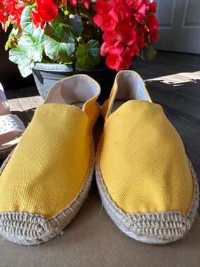 Soludos Yellow Canvas Espadrilles
